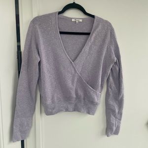 Madewell Wrap Sweater Lavender Size Small